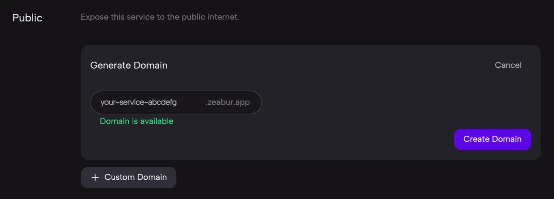 綁定 zeabur.app 網域