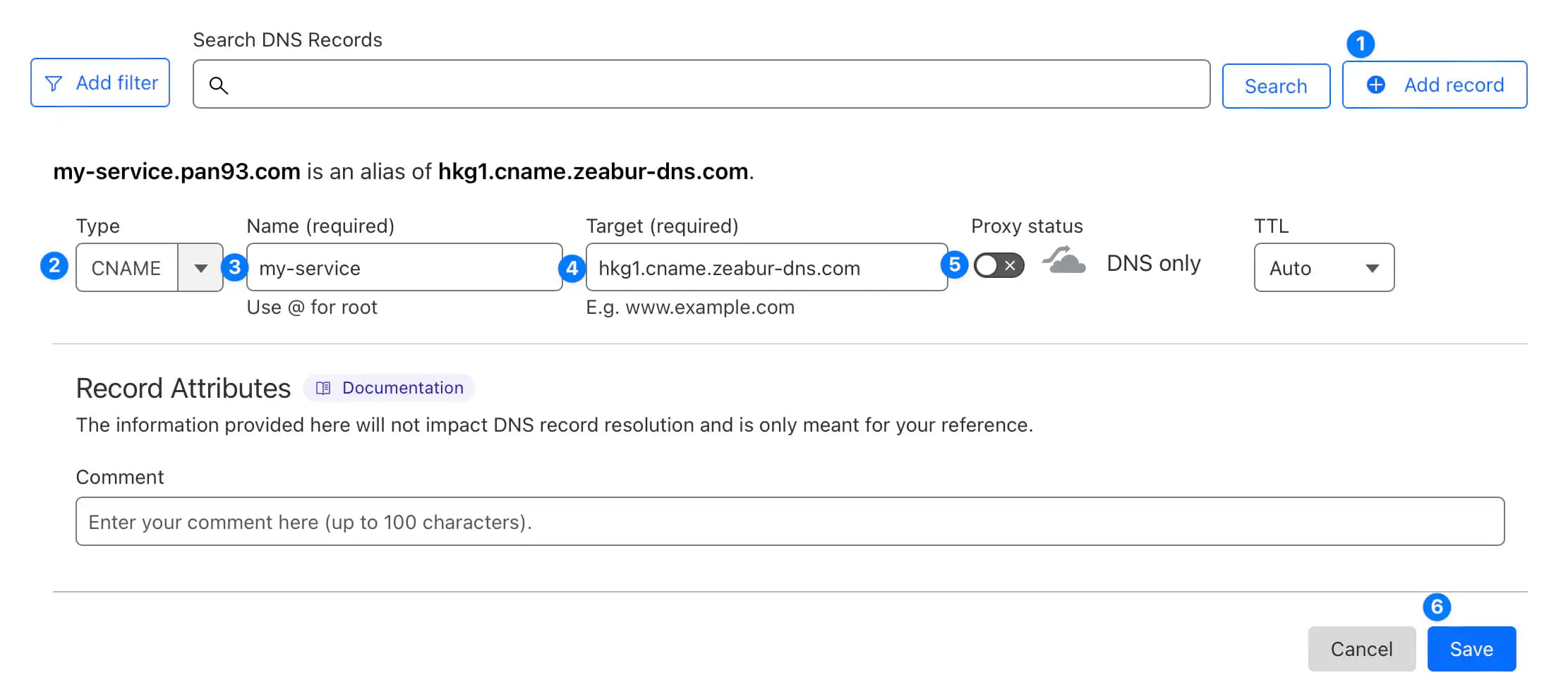 Configuring DNS in Cloudflare