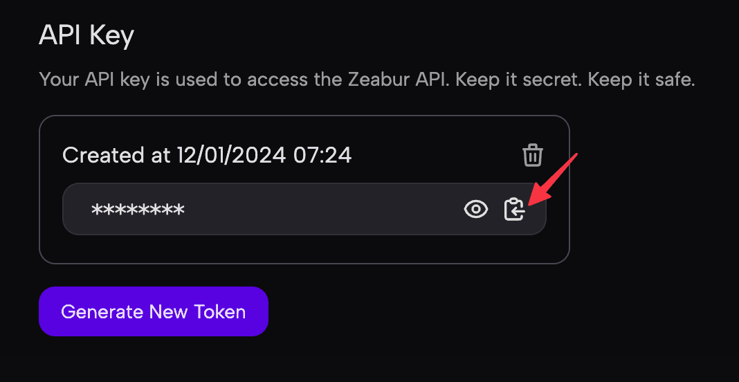 Using API Key Zeabur