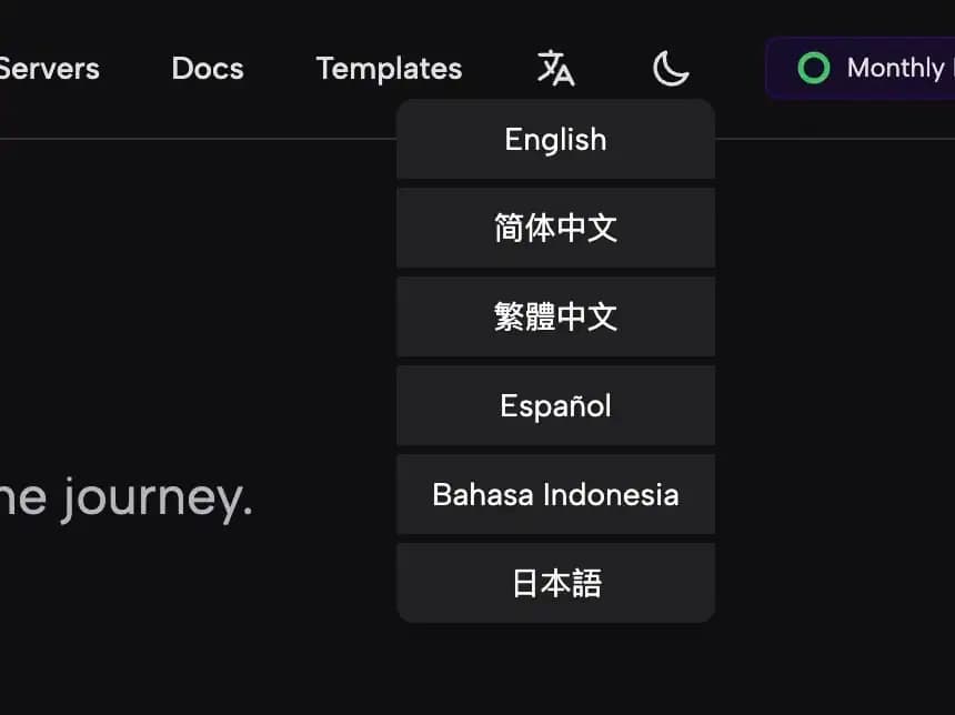 Switch language